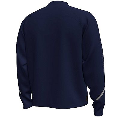 Men's Under Armour Navy Notre Dame Fighting Irish Unstoppable Full-Zip Bomber Jacket