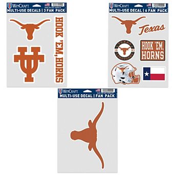 WinCraft Texas Longhorns Three-Pack Fan Decal Set