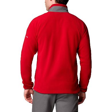 Men's Columbia Crimson Oklahoma Sooners Big & Tall Flanker�� IV Fleece Raglan Full-Zip Jacket