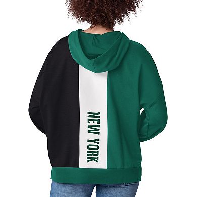Women's Starter Green New York Jets Power Move Long Sleeve Pullover Hoodie