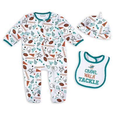 Newborn & Infant WEAR by Erin Andrews Miami Dolphins Sleep & Play Set
