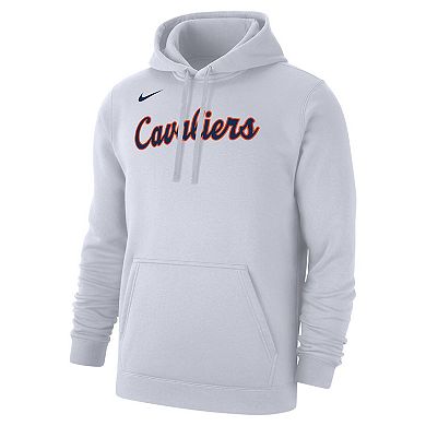 Men's Nike White Virginia Cavaliers Logo Club Fleece Pullover Hoodie