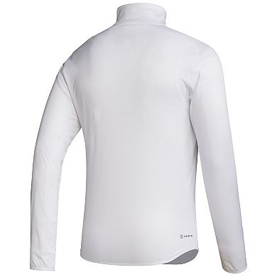 Men's adidas White Texas A&M Aggies Ol' Sarge Sideline Knit Quarter-Zip Pullover Top