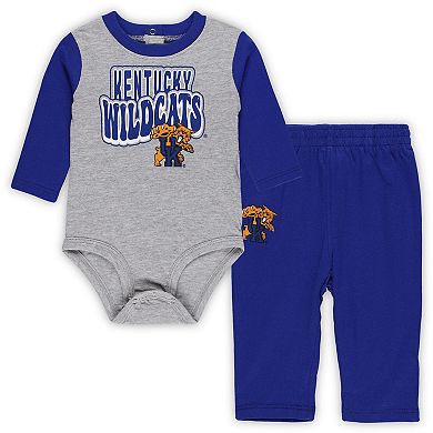Newborn & Infant Kentucky Wildcats Double Up Long Sleeve Bodysuit & Pant Set