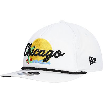 Men's New Era White Chicago White Sox Paradise Golfer Adjustable Hat