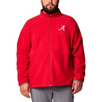 Men's Columbia Crimson Alabama Crimson Tide Big & Tall Flanker�� IV Fleece Raglan Full-Zip Jacket