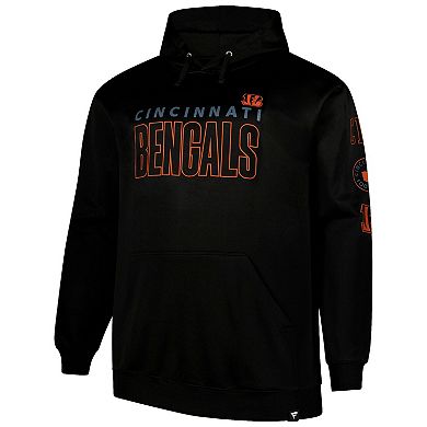 Men's Fanatics Black Cincinnati Bengals Big & Tall Fleece Pullover Hoodie