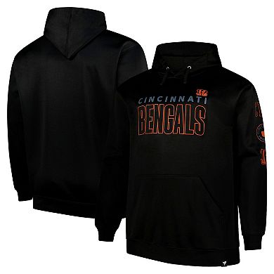 Men's Fanatics Black Cincinnati Bengals Big & Tall Fleece Pullover Hoodie