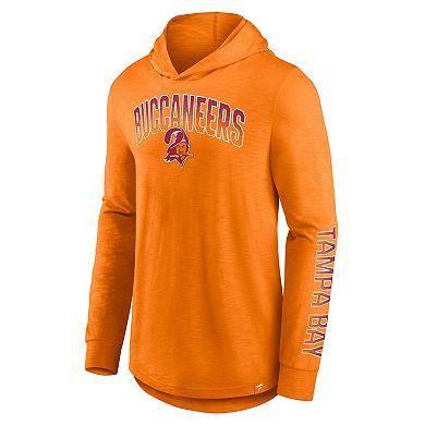 Men's Fanatics Orange Tampa Bay Buccaneers Front Runner Long Sleeve Hooded T-Shirt