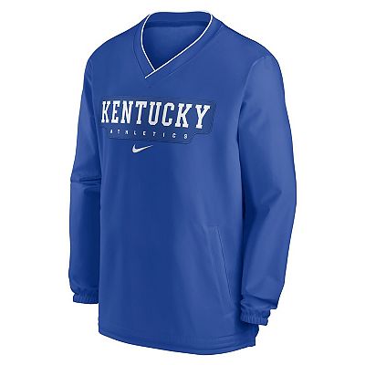 Men s Nike Royal Kentucky Wildcats 2024 Sideline Pullover Windshirt