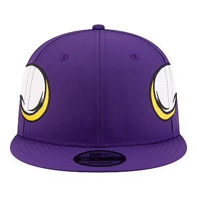 Men's New Era Purple Minnesota Vikings Helmet 9FIFTY Snapback Hat