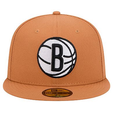 Men's New Era Tan Brooklyn Nets Color Pack 59FIFTY Fitted Hat