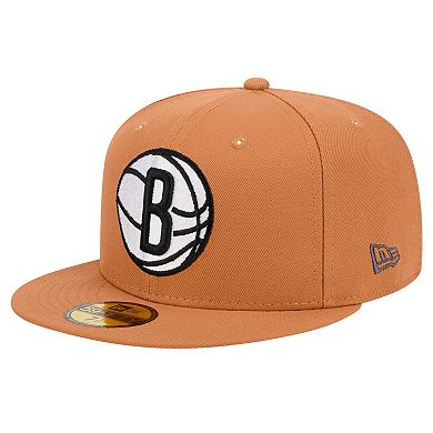 Men's New Era Tan Brooklyn Nets Color Pack 59FIFTY Fitted Hat