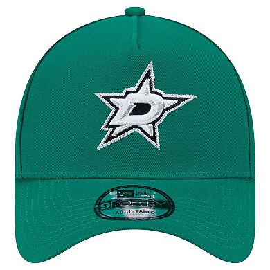 Men's New Era Kelly Green Dallas Stars Core A-Frame 9FORTY Adjustable Hat