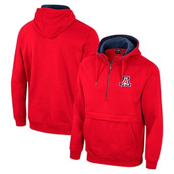 Men's Colosseum Red Arizona Wildcats Half-Zip Pullover Hoodie
