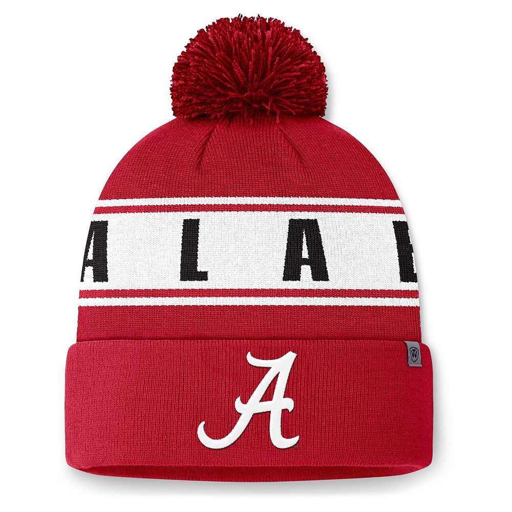 Top Of The World Alabama Crimson Tide Strickmütze Mit Bommel – NCAA Lizenziert, Warm & Stylisch