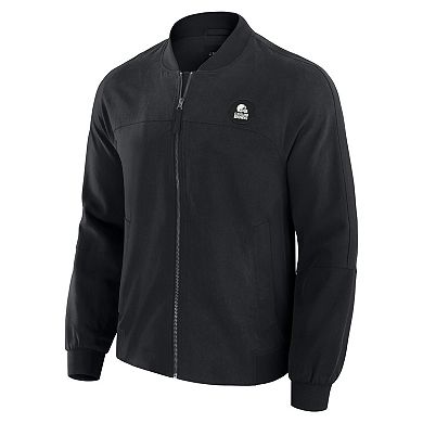 Men's J. Palmer Black Cleveland Browns Lightweight Cover-4 Tri-Blend Full-Zip Jacket