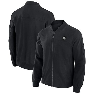 Men's J. Palmer Black Cleveland Browns Lightweight Cover-4 Tri-Blend Full-Zip Jacket