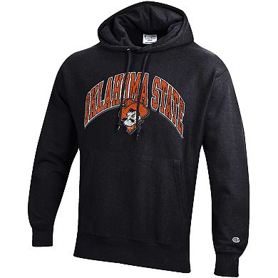 Men's Champion Black Oklahoma State Cowboys Vault Late Night Reverse Weave Pullover Hoodie