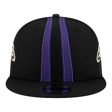 Men's New Era Black Baltimore Ravens Helmet 9FIFTY Snapback Hat