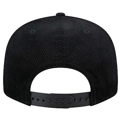 Men's New Era Black Miami Heat Throwback Display Corduroy 9FIFTY Snapback Hat