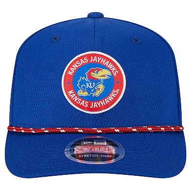 Men's New Era Royal Kansas Jayhawks COOLERA 9SEVENTY Rope Stretch-Snap Hat
