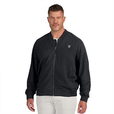 Men's J. Palmer Black Las Vegas Raiders Lightweight Cover-4 Tri-Blend Full-Zip Jacket