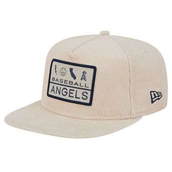Men's New Era Khaki Los Angeles Angels Summer Essential Golfer Snapback Hat