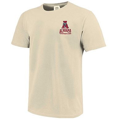 Men's Cream Alabama Crimson Tide Comfort Colors Mascot Overlay T-Shirt