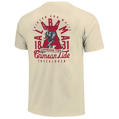 Men's Cream Alabama Crimson Tide Comfort Colors Mascot Overlay T-Shirt