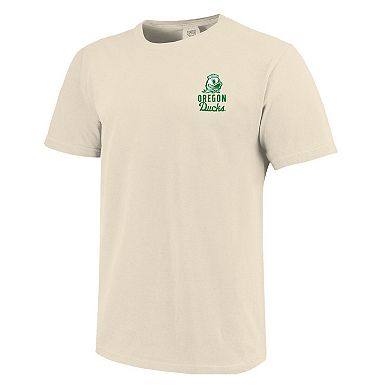 Men's Cream Oregon Ducks Comfort Colors Mascot Overlay T-Shirt