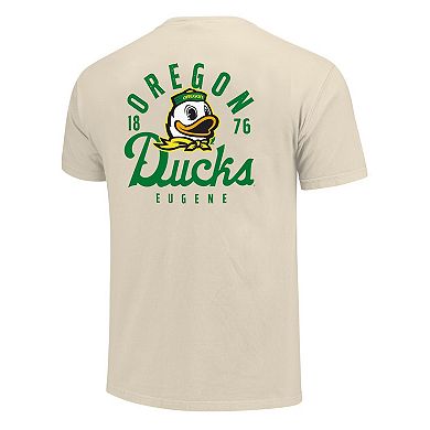 Men's Cream Oregon Ducks Comfort Colors Mascot Overlay T-Shirt