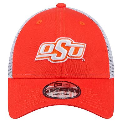 Men's New Era Orange Oklahoma State Cowboys Trucker 9FORTY Adjustable Hat
