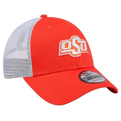 Men's New Era Orange Oklahoma State Cowboys Trucker 9FORTY Adjustable Hat