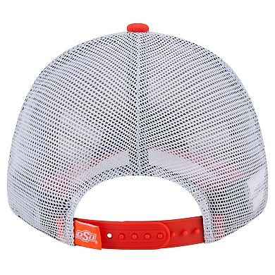 Men's New Era Orange Oklahoma State Cowboys Trucker 9FORTY Adjustable Hat