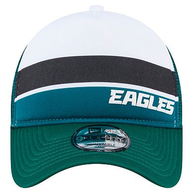 Preschool New Era Midnight Green Philadelphia Eagles Sport Night Color Block 9FORTY A-Frame Trucker Adjustable Hat
