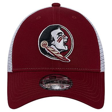Men's New Era Garnet Florida State Seminoles Trucker 9FORTY Adjustable Hat