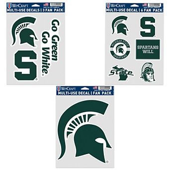 WinCraft Michigan State Spartans Three-Pack Fan Decal Set