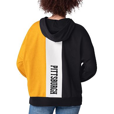 Women's Starter Black Pittsburgh Steelers Power Move Long Sleeve Pullover Hoodie