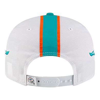Men's New Era White Miami Dolphins Helmet 9FIFTY Snapback Hat