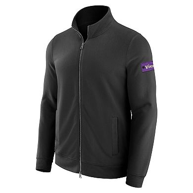 Men's J. Palmer Black Minnesota Vikings QB1 Full-Zip Sweatshirt