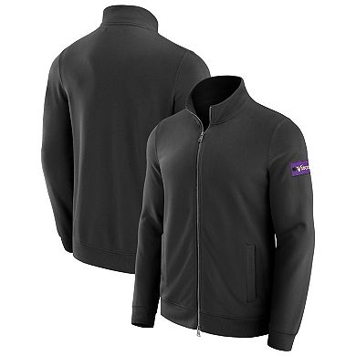 Men's J. Palmer Black Minnesota Vikings QB1 Full-Zip Sweatshirt
