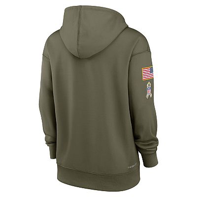 Women s Nike Olive Cincinnati Bengals 2022 Salute To Service Performance Pullover Hoodie