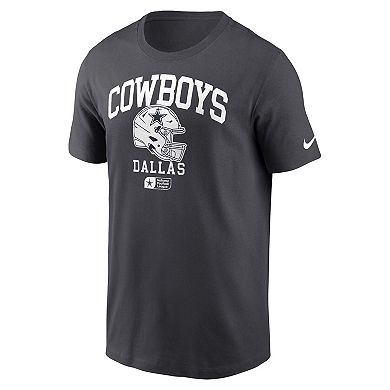 Men's Nike Charcoal Dallas Cowboys Helmet Essential T-Shirt