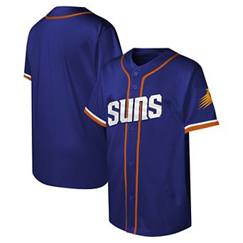 Youth Purple Phoenix Suns Stitch Full-Button Baseball Jersey