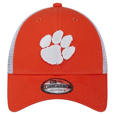 Men's New Era Orange Clemson Tigers Trucker 9FORTY Adjustable Hat