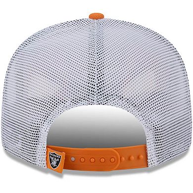 Men's New Era Orange Las Vegas Raiders Citrus 9FIFTY Trucker Snapback Hat