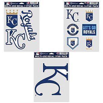 WinCraft Kansas City Royals Three-Pack Fan Decal Set