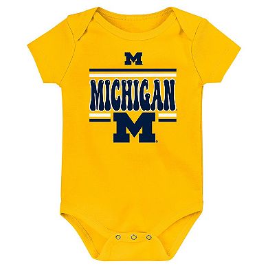 Infant Michigan Wolverines Sunday Comics 3-Pack Bodysuit Set