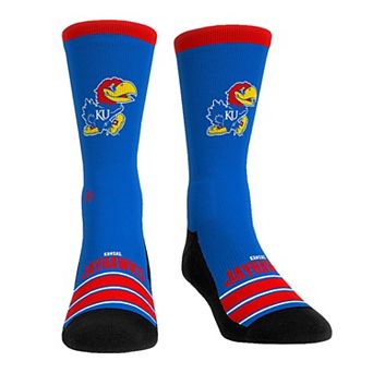 Unisex Rock Em Socks Kansas Jayhawks Gametime Stripe Crew Socks